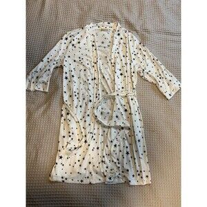 Ninexis Lightweight Robe White Black Size Medium